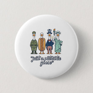 Macaron Rond 5 Cm T-shirt vintage vector à alignement d'oie patrioti