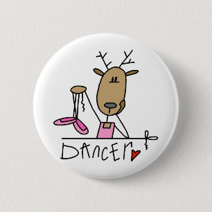 Macaron Rond 5 Cm T-shirts et cadeaux Dancer Reindeer