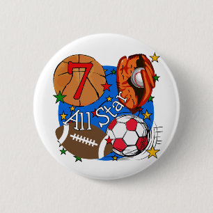 Macaron Rond 5 Cm T-shirts et cadeaux d'anniversaire de sports d'All