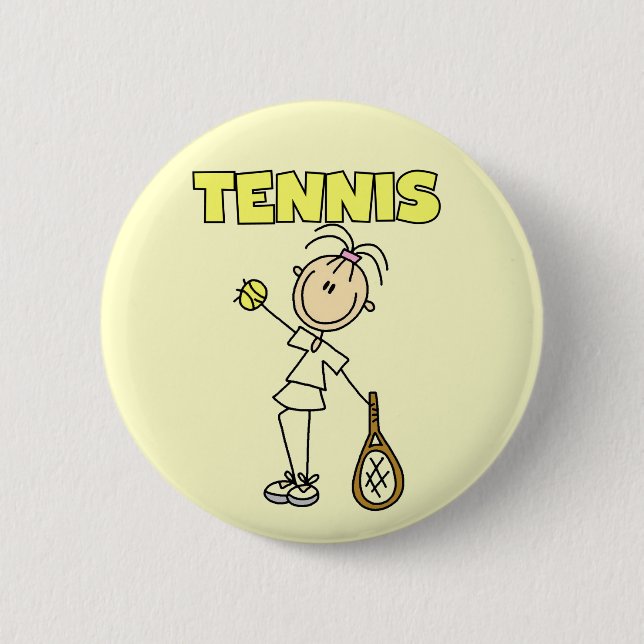 Macaron Rond 5 Cm T-shirts et cadeaux de fille de TENNIS (Devant)