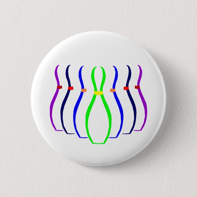 Macaron Rond 5 Cm T-shirts et cadeaux de goupilles de bowling (Devant)