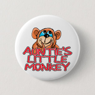 Macaron Rond 5 Cm T-shirts et cadeaux de la petite singe de la tante