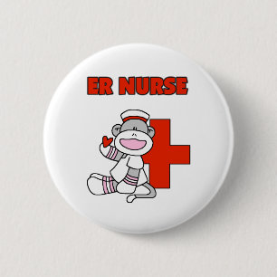 Macaron Rond 5 Cm T-shirts et cadeaux de l'infirmière de singe de ch