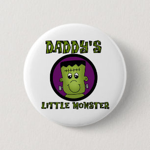 Macaron Rond 5 Cm T-shirts et cadeaux de papa Little Monster