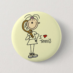Macaron Rond 5 Cm T-shirts et cadeaux de tennis d'amour de la fille