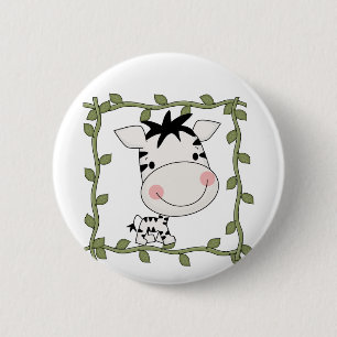 Macaron Rond 5 Cm T-shirts et cadeaux de zèbre de bébé