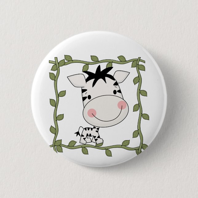 Macaron Rond 5 Cm T-shirts et cadeaux de zèbre de bébé (Devant)