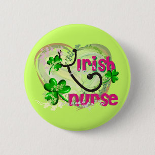 Macaron Rond 5 Cm T-shirts et cadeaux d'infirmière d'Irlandais