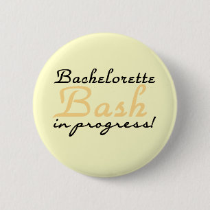 Macaron Rond 5 Cm T-shirts et cadeaux jaunes de coup de Bachelorette