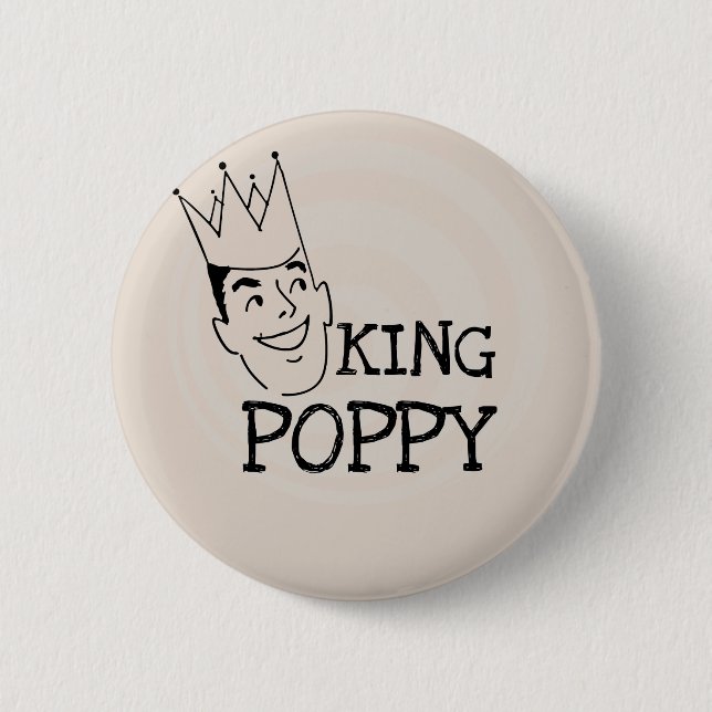 Macaron Rond 5 Cm T-shirts et cadeaux King Poppy (Devant)