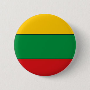 Macaron Rond 5 Cm T-shirts et cadeaux lithuaniens de drapeau