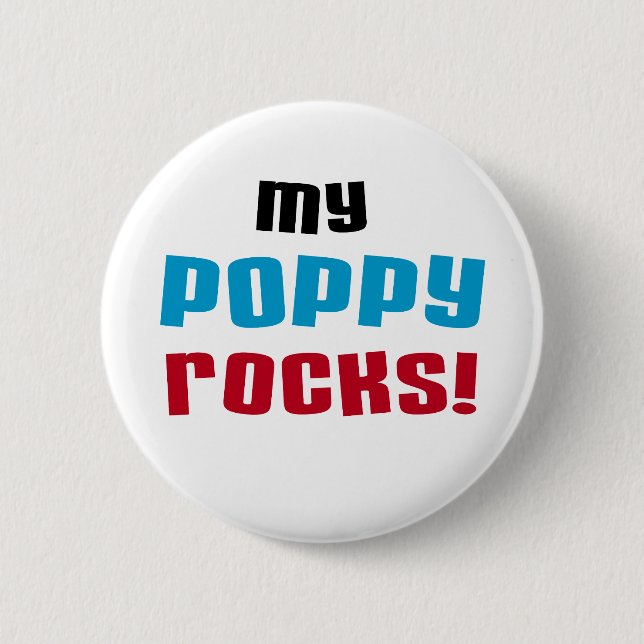 Macaron Rond 5 Cm T-shirts et cadeaux My Poppy Rocks (Devant)