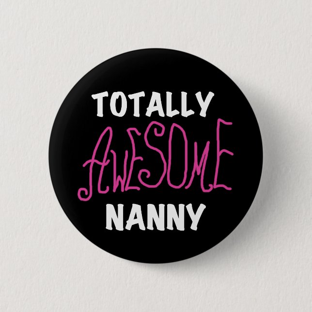 Macaron Rond 5 Cm T-shirts et cadeaux rose Nanny absolument géniaux (Devant)