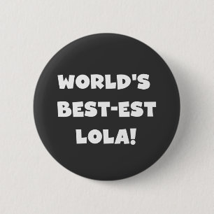 Macaron Rond 5 Cm T-shirts noir et blanc du Meilleur-est Lola du
