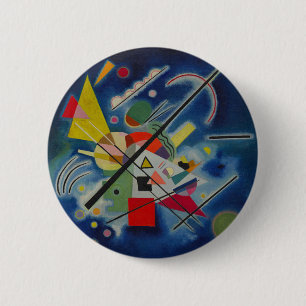 Macaron Rond 5 Cm Tableau bleu de Kandinsky
