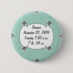 Macaron Rond 5 Cm Tableau M. Jaune et vert