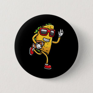 Macaron Rond 5 Cm Taco Jouer Football Mexicain Cinco De Mayo Enfants
