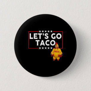 Macaron Rond 5 Cm Taco Trump pousse l'Amérique Vintage
