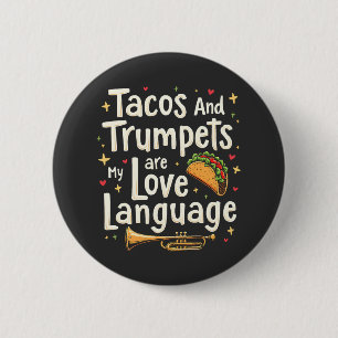 Macaron Rond 5 Cm Tacos et trompettes sont ma langue d'amour Mexique