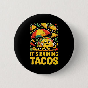Macaron Rond 5 Cm Tacos pluvieux parapluie drôle salsa nachos puce