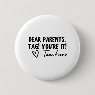 Macaron Rond 5 Cm Tag You're It Love Teachers Dernier Day Of Sc