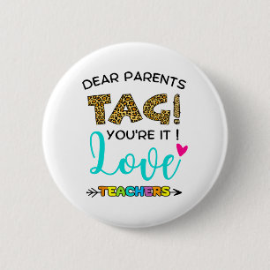 Macaron Rond 5 Cm Tag You're It Love Teachers Dernier Day Of Sc