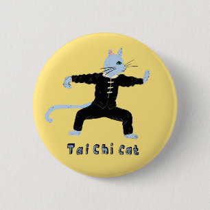 Macaron Rond 5 Cm Tai chi chat marshal arts cadeau