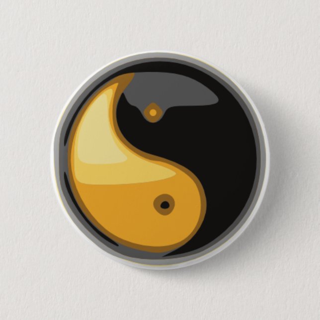 Macaron Rond 5 Cm Taijitu_jaune (Devant)