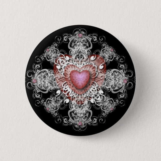Macaron Rond 5 Cm TALENT de bouton de valentine (Devant)