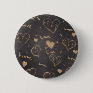 Macaron Rond 5 Cm Talent de Pin/de série d'amour