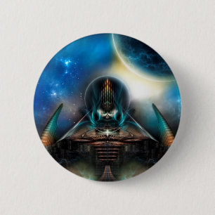 Macaron Rond 5 Cm Tamalin 5 Science Fiction Fractal