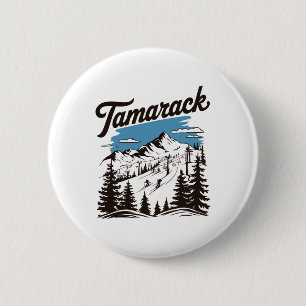 Macaron Rond 5 Cm Tamarack Idaho Station de ski Ski Skieur 2 