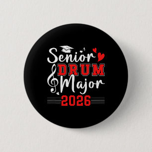 Macaron Rond 5 Cm Tambour Major Senior 2026 Diplômation Orchestre d'