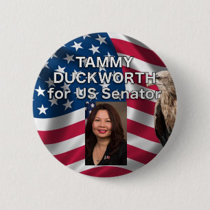 Macaron Rond 5 Cm Tammy Duckworth pour le bouton du sénateur