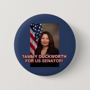 Macaron Rond 5 Cm Tammy Duckworth pour le bouton du sénateur