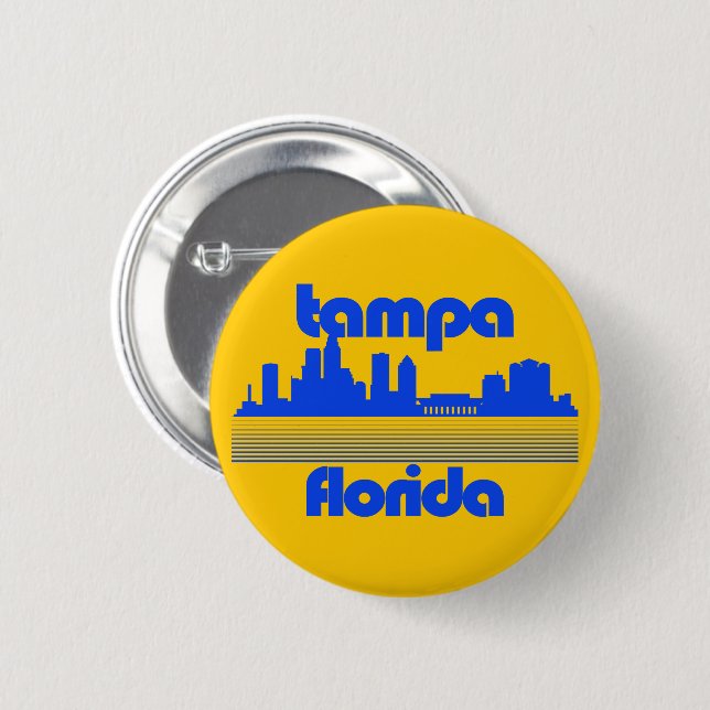 Macaron Rond 5 Cm Tampa Floride (Devant & derrière)