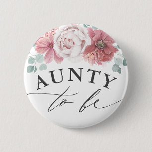 Macaron Rond 5 Cm Tante à être - Dusty Pink Floral Baby shower