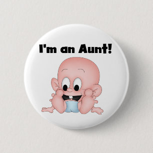 Macaron Rond 5 Cm Tante de nouveaux T-shirts et cadeaux de neveu