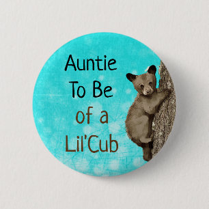Macaron Rond 5 Cm Tante d'être d'un Baby shower de Little Cub