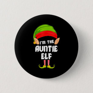 Macaron Rond 5 Cm Tante drôle d'Elf tenue de nuit assortie pour grou