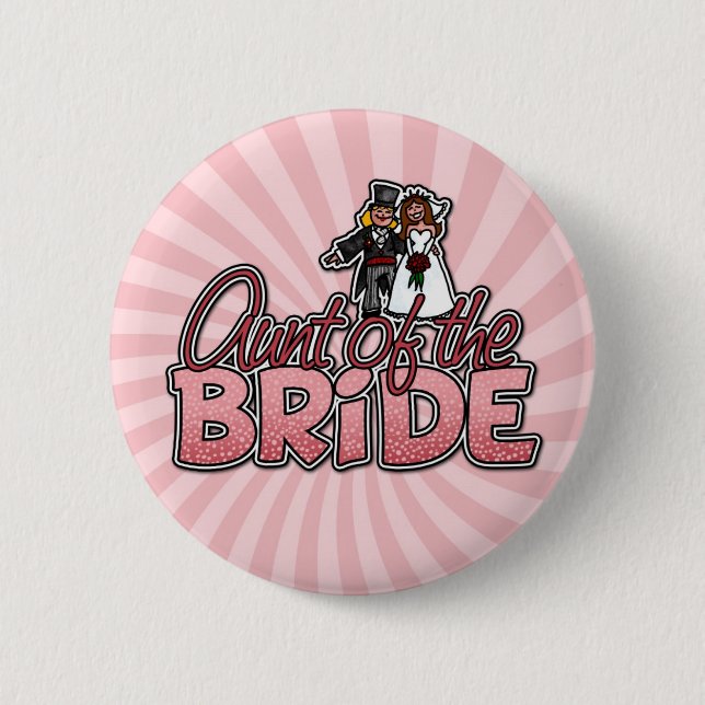 Macaron Rond 5 Cm tante du bouton de jeune mariée (Devant)