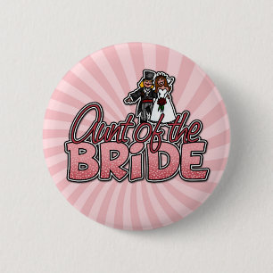 Macaron Rond 5 Cm tante du bouton de jeune mariée