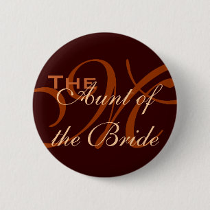 Macaron Rond 5 Cm Tante du bouton de jeune mariée