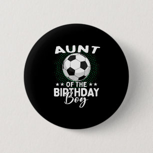 Macaron Rond 5 Cm Tante du garçon d'anniversaire Footballeur Anniver