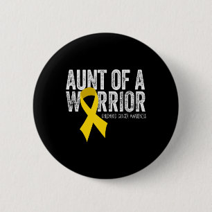 Macaron Rond 5 Cm Tante d'un guerrier Cancer de l'enfance Tante Ruba