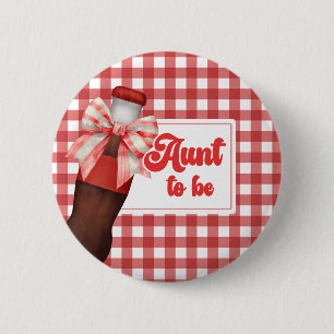 Macaron Rond 5 Cm Tante futur bébé est prêt à éclore Button