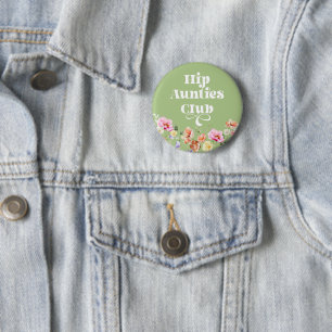 Macaron Rond 5 Cm Tante future fleur sauvage