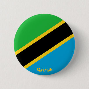 Macaron Rond 5 Cm Tanzanie Drapeau charmant patriotique