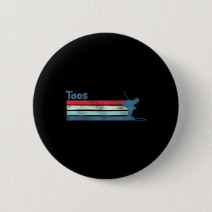 Macaron Rond 5 Cm Taos Nouveau-Mexique Retro Ski