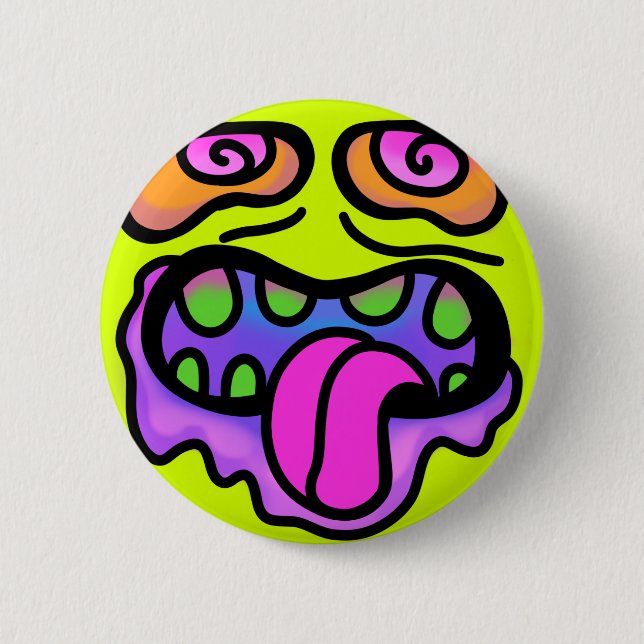 Macaron Rond 5 Cm Tapis d'art pop Zombie sucre (Devant)